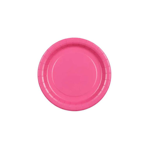 Picture of PAPER PLATES HOT PINK 18CM - 6 PACK